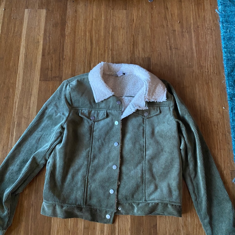 Green corduroy jacket